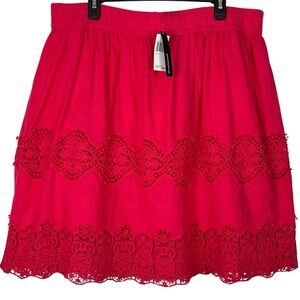NWT Grace Elements Embroidered & Crocheted Azalea Elastic Waist Skirt Size 2X